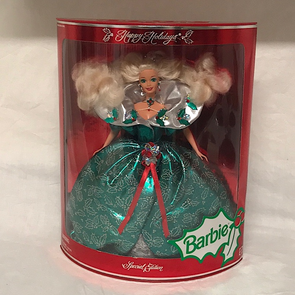 Vintage 1995 Mattel Special Edition Happy Holidays Barbie Doll #14123